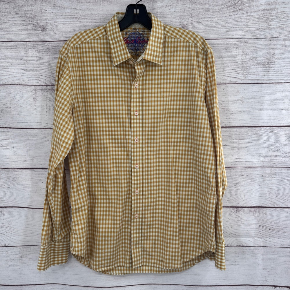 Robert Graham Button Down Shirt Gingham Check Pattern‎ Long Sleeve Casual Medium